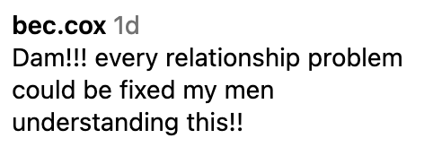 Instagram comment